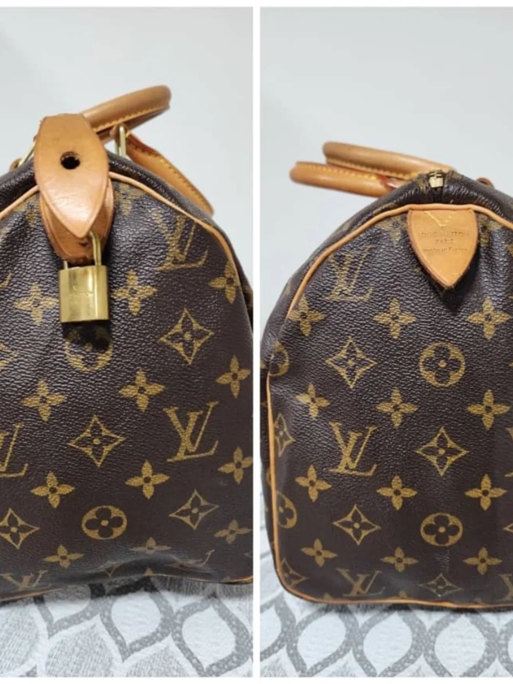 Authentic LOUIS VUITTON Monogram Speedy 30 Brown/Beige